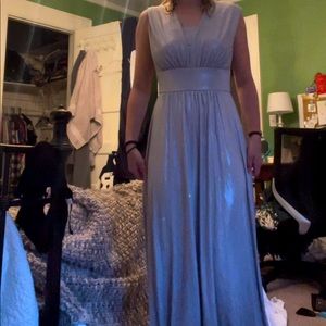 Silver prom dress